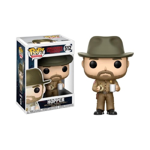 Funko Pop! Television: Stranger Things - Hopper With Donut* #512 Vinyl Figure Funko Pop! Television: Stranger Things - Hopper With Donut* #512 Vinyl Figure
