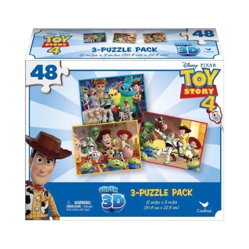 Spin Master Toy Story 4 - 3 Puzzle PackSuper Super 3D (Lenticula) (48pcs x 3)