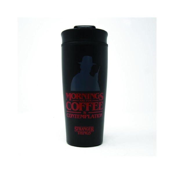 Pyramid Stranger Things - Coffee and Contemplation Metal Travel Mug (MTM25371) Pyramid Stranger Things - Coffee and Contemplation Metal Travel Mug (MTM25371)