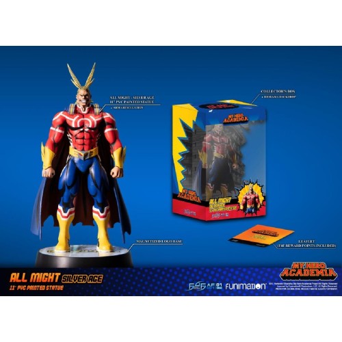 F4F My Hero Academia – All Might: Silver Age (with Articulated Arms) PVC Statue (28cm) (MHAASST)