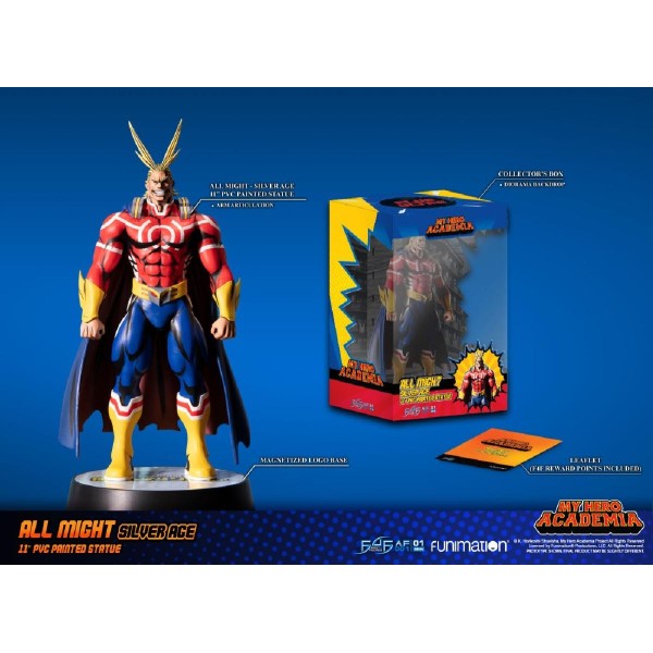 F4F My Hero Academia – All Might: Silver Age (with Articulated Arms) PVC Statue (28cm) (MHAASST) F4F My Hero Academia – All Might: Silver Age (with Articulated Arms) PVC Statue (28cm) (MHAASST)