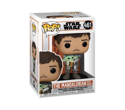 Funko Pop! Disney Star Wars: The Mandalorian - The Mandalorian With Grogu #461 Bobble-Head Vinyl Figure
