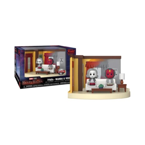 Funko Mini Moments: Marvel Studios WandaVision - 1960s - Wanda & Vision (Living Room) (Special Edition) Vinyl Collectibles