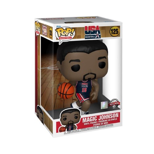 Funko Pop! Jumbo: USA Basketball - Magic Johnson (1992 Team USA Navy Uni) (Special Edition) #125 Vinyl Figure (10