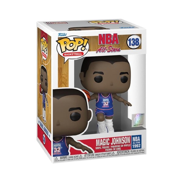 Funko Pop! Basketball: NBA All Stars - Magic Johnson (Blue All Star Uni 1992) #138 Vinyl Figure Funko Pop! Basketball: NBA All Stars - Magic Johnson (Blue All Star Uni 1992) #138 Vinyl Figure