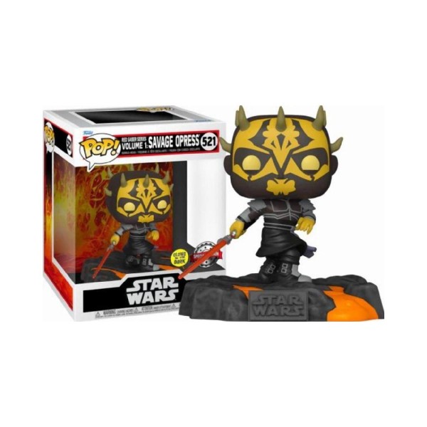 Funko Pop! Deluxe: Disney Star Wars Sith - Red Saber Series Vol.1 Savage Opress (Glows in the Dark) (Special Edition) #521 Bobble-Head Vinyl Figure Funko Pop! Deluxe: Disney Star Wars Sith - Red Saber Series Vol.1 Savage Opress (Glows in the Dark) (Special Edition) #521 Bobble-Head Vinyl Figure