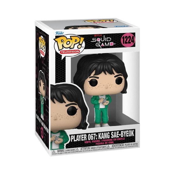 Funko Pop! Television: Squid Game - Player 067: Kang Sae-Byeok #1224 Vinyl Figure Funko Pop! Television: Squid Game - Player 067: Kang Sae-Byeok #1224 Vinyl Figure