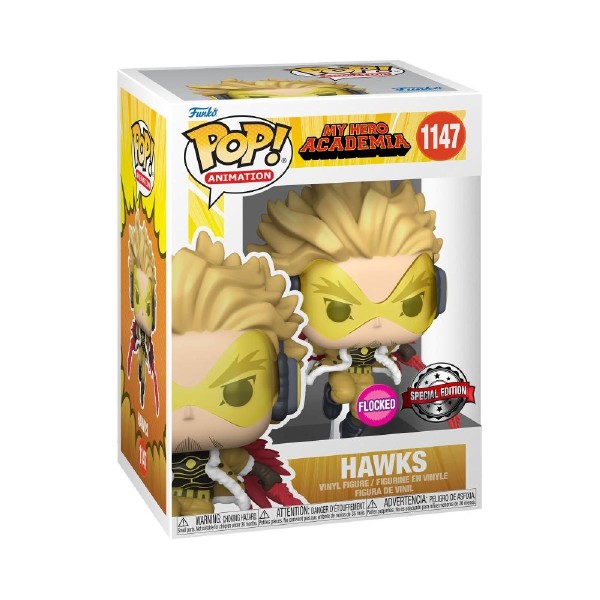 Funko Pop! Animation: My Hero Academia S9 - Hawks (Flocked) (Special Edition) #1147 Vinyl Figure