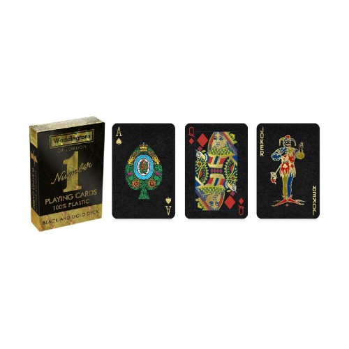 Winning Moves: Waddingtons No.1 - Black And Gold Deck Playing Cards (WM00755-EN1)