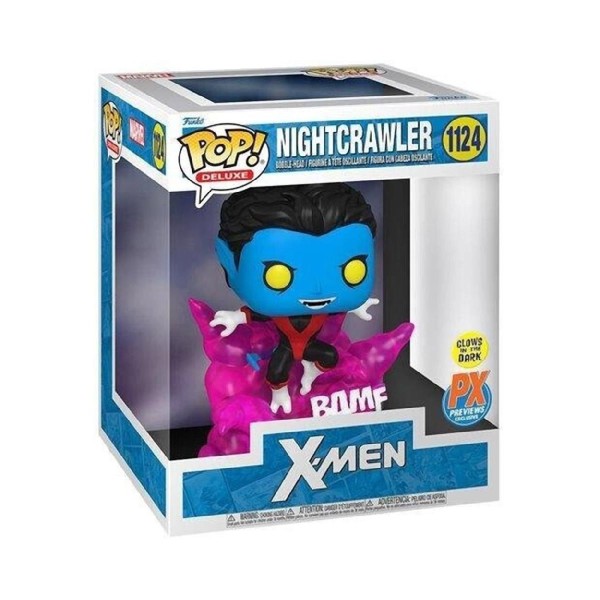 Funko Pop! Deluxe: X-Men - Nightcrawler (Teleporting) (Glows in the Dark) (PX Previews Exclusive) #1124 Bobble-Head Vinyl Figure Funko Pop! Deluxe: X-Men - Nightcrawler (Teleporting) (Glows in the Dark) (PX Previews Exclusive) #1124 Bobble-Head Vinyl Figure