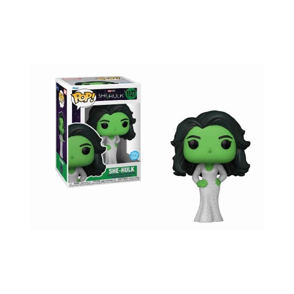 Funko Pop! Marvel: She-Hulk - She-Hulk (Glitter) #1127 Bobble-Head Vinyl Figure Funko Pop! Marvel: She-Hulk - She-Hulk (Glitter) #1127 Bobble-Head Vinyl Figure