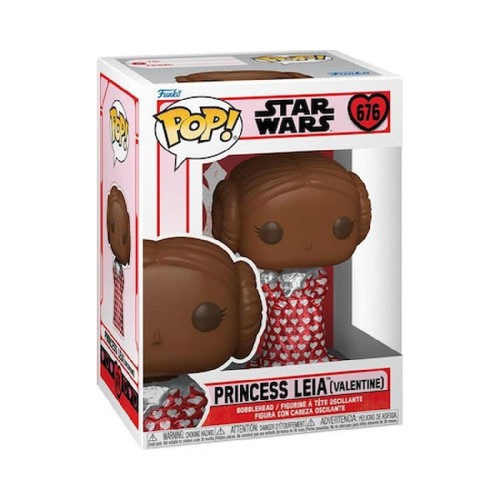 Funko Pop! Disney: Star Wars Valentine's Day 2024 - Princess Leia (Valentine Chocolate) #676 Bobble-Head Vinyl Figure