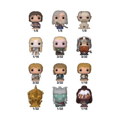 Funko Bitty Pop! Singles: The Lord of the Rings Mystery Mini Figures (Blind Bag/Random) Vinyl Figures