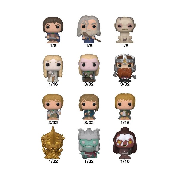 Funko Bitty Pop! Singles: The Lord of the Rings Mystery Mini Figures (Blind Bag/Random) Vinyl Figures Funko Bitty Pop! Singles: The Lord of the Rings Mystery Mini Figures (Blind Bag/Random) Vinyl Figures