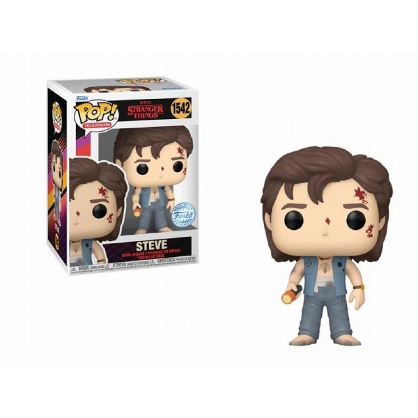 Funko Pop! Television: Stranger Things - Steve (Battledamage) (Special Edition) #1542 Vinyl Figure Funko Pop! Television: Stranger Things - Steve (Battledamage) (Special Edition) #1542 Vinyl Figure