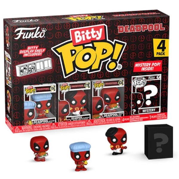 Funko Bitty Pop! 4-Pack: Deadpool - Bathtime Vinyl Figures Funko Bitty Pop! 4-Pack: Deadpool - Bathtime Vinyl Figures