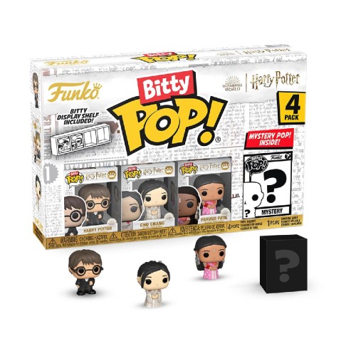 Funko Bitty Pop! 4-Pack: Harry Potter Goblet of Fire - Harry Potter, Cho Chang, Parvati Patil, Mystery Pop! Vinyl Figures