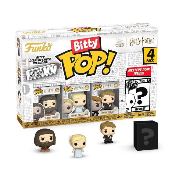 Funko Bitty Pop! 4-Pack: Harry Potter Goblet of Fire - Rubeus Hagrid, Fleur Delacour, Cedric Diggory, Mystery Pop! Vinyl Figures Funko Bitty Pop! 4-Pack: Harry Potter Goblet of Fire - Rubeus Hagrid, Fleur Delacour, Cedric Diggory, Mystery Pop! Vinyl Figures