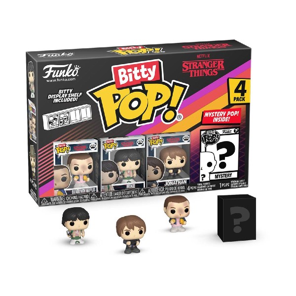 Funko Bitty Pop! 4-Pack: Stranger Things - Eleven with Waffles, Mike, Jonathan, Mystery Pop! Vinyl Figures Funko Bitty Pop! 4-Pack: Stranger Things - Eleven with Waffles, Mike, Jonathan, Mystery Pop! Vinyl Figures