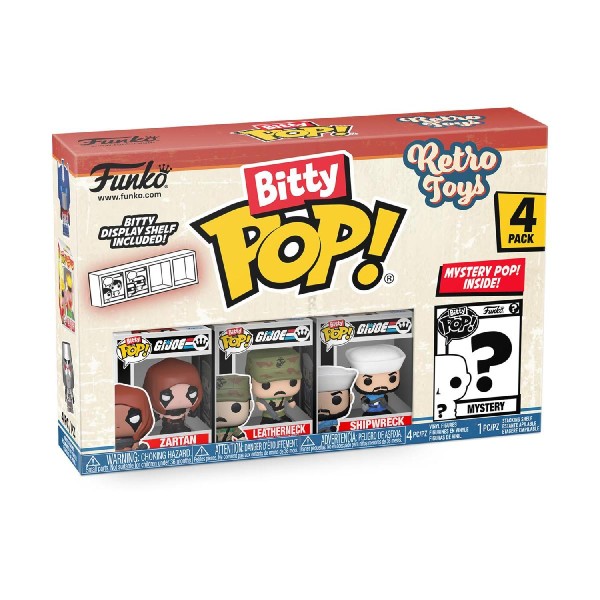 Funko Bitty Pop! 4-Pack: Retro Toys: GI Joe Vinyl Figures Funko Bitty Pop! 4-Pack: Retro Toys: GI Joe Vinyl Figures
