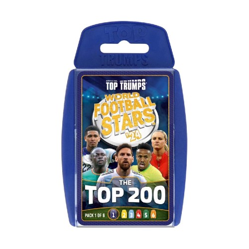 Winning Moves: Top Trumps - World Football Stars 2024 The Top 200 Pack 1 - Card Game (WM04707-EN1)