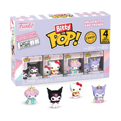 Funko Bitty Pop! 4-Pack: Hello Kitty and Friends - Kuromi, Hello Kitty, My Melody Vinyl Figures