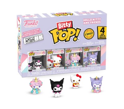 Funko Bitty Pop! 4-Pack: Hello Kitty and Friends - Kuromi, Hello Kitty, My Melody Vinyl Figures