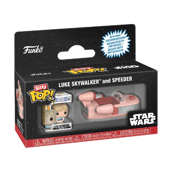 Funko Bitty Pop! Rides: Star Wars - Luke Skywalker and Speeder Vinyl Figures Funko Bitty Pop! Rides: Star Wars - Luke Skywalker and Speeder Vinyl Figures