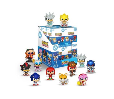 Funko Mystery Minis: Sonic The Hedgehog - Sonic, Tails, Amy, Knuckles, Shadow, Metal Sonic, Dr. Eggman, Silver, Rouge, Treasure Hunter Knuckles, Silver (Glows), Super Sonic (Glows) (Blind Box/Random) Vinyl Figures