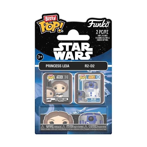 Funko Bitty Pop! 2-pack Disney: Star Wars - Leia & R2D2 Vinyl Figures Funko Bitty Pop! 2-pack Disney: Star Wars - Leia & R2D2 Vinyl Figures