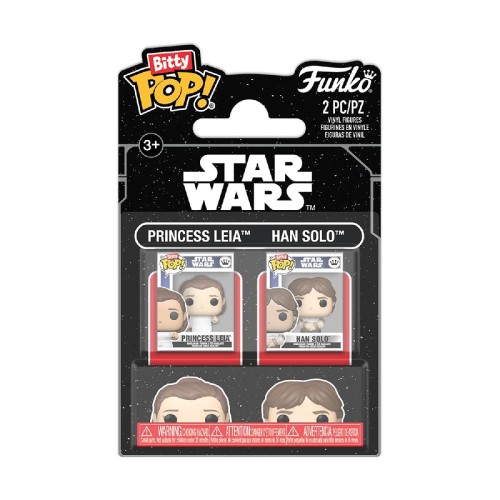 Funko Bitty Pop! 2-Pack Disney: Star War - Princess Leia & Han Solo Vinyl Figures