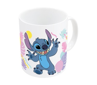 Stor: Stitch Hawaian Flower - Ceramic Mug In Gift Box (325ml) (88140)
