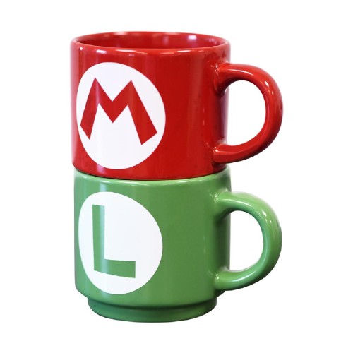 Pyramid Nintendo: Super Mario (Mario Luigi Initial) - Stackable Mugs Set (GP86738)