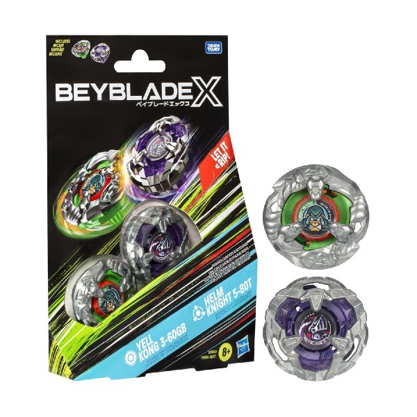 Hasbro Bey Blade X: Dual Pack - Yell Kong Helm Knight (G0198) Hasbro Bey Blade X: Dual Pack - Yell Kong Helm Knight (G0198)
