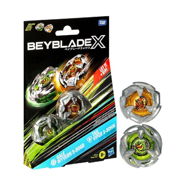 Hasbro Bey Blade X: Dual Pack - Gale Wyvern Tail Viper (G0282) Hasbro Bey Blade X: Dual Pack - Gale Wyvern Tail Viper (G0282)