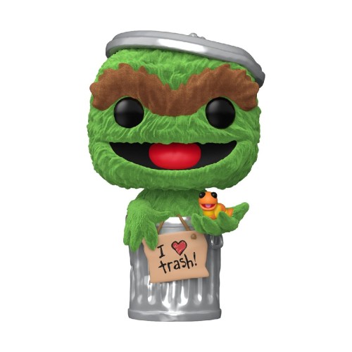 Funko Pop! Television: 123 Sesame Street - Oscar the Grouch (Flocked) (Special Edition) #1793 Vinyl Figure