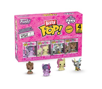 Funko Bitty Pop! 4-Pack: My Little Pony - Twilight Sparkle, Fluttershy, Discord, Dr. Hooves Vinyl Figures