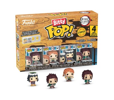 Funko Bitty Pop! 4-Pack: Demon Slayer - Tanjiro Kamado - Sabito - Makomo* (Mystery) Vinyl Figures