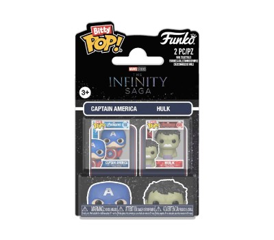 Funko Bitty Pop! 2-Pack Marvel: The Infinity Saga - Captain America & Hulk Vinyl Figures