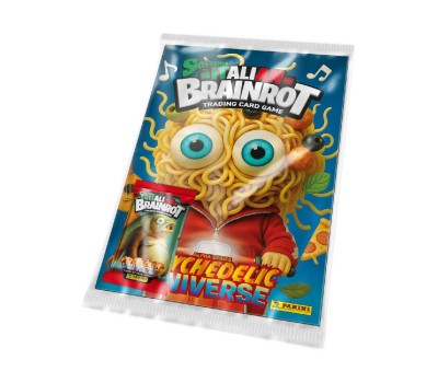 Panini Italian Brainrot: Alpha Series - Psychedelic Universe Starter Pack (1 Album plus 1 Pack of 7 Cards)