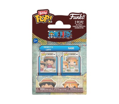 Funko Bitty Pop! 2-pack: One Piece - Monkey D. Luffy & Nami Vinyl Figures