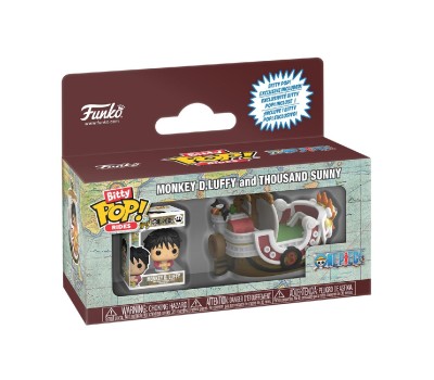 Funko Bitty Pop! Rides: One Piece - Monkey D. Luffy and Thousand Sunny Vinyl Figures