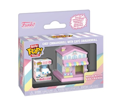 Funko Bitty Pop! Towns: Hello Kitty and Friends - Chef Cinnamoroll with Café Cinnamoroll Vinyl Figures