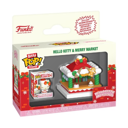 Funko Bitty Pop! Towns: Hello Kitty And Friends (Holiday) - Hello Kitty & Merry Market Vinyl Figures