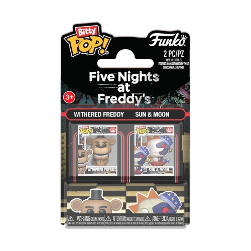 Funko Bitty Pop! 2-Pack: Five Nights at Freddy's - Withered Freddy & Sun&Moon Vinyl Figures