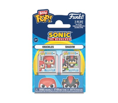Funko Bitty Pop! 2-Pack: Sonic The Hedgehog - Knuckles & Shadow with Emerald Vinyl Figures