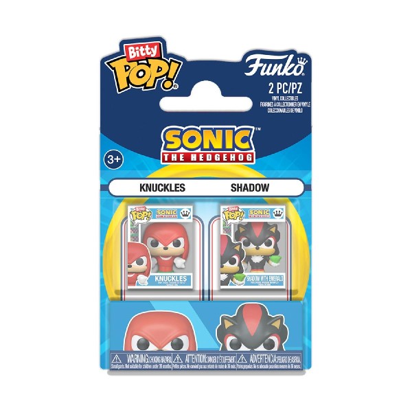 Funko Bitty Pop! 2-Pack: Sonic The Hedgehog - Knuckles & Shadow with Emerald Vinyl Figures