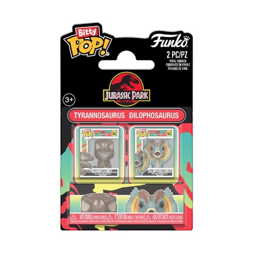Funko Bitty Pop! 2-Pack: Jurassic Park - Tyrannosaurus Fossil & Dilophosaurus Vinyl Figures