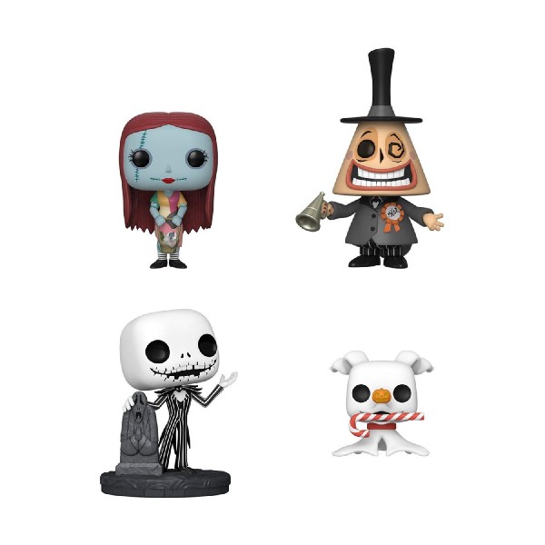 Funko Pop! 4-Pack: The Night Before Christmas - Sally, Mayor, Jack Skellington, Zero Vinyl Figures