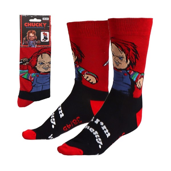 Cerda Apparel: Chucky - He Wants You For a Best Friend Adult Socks (38-45) (2900003034) 